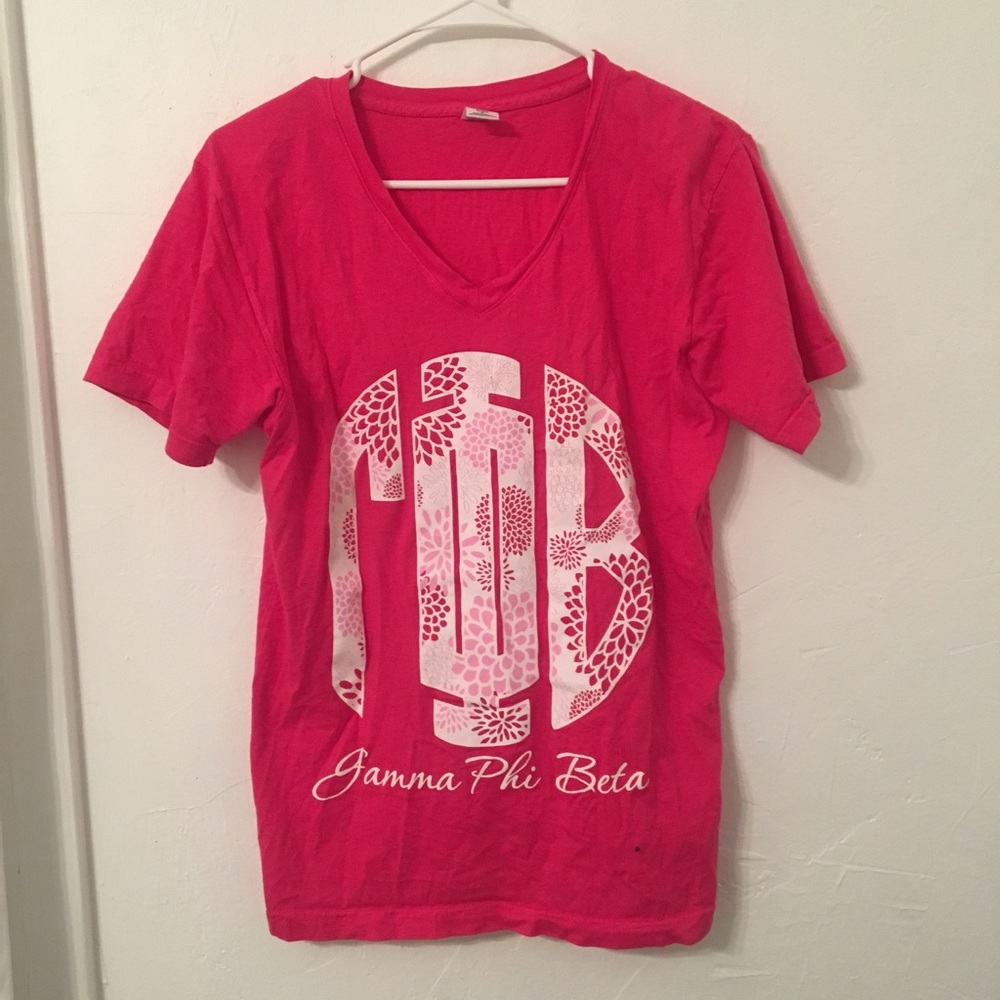 Gamma Phi Beta Pink V-Neck